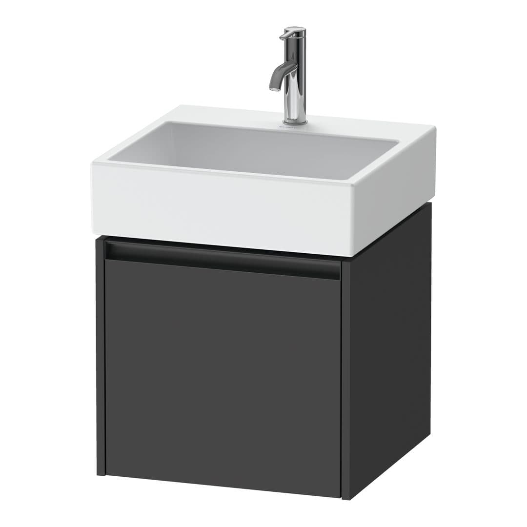 Duravit Ketho.2 – Έπιπλο Νιπτήρα – 484 mm, 1 συρτάρι, νιπτήρας κέντρο, 484 x 460 x 440 mm – Graphite Matt, Decor (K25074049490000)