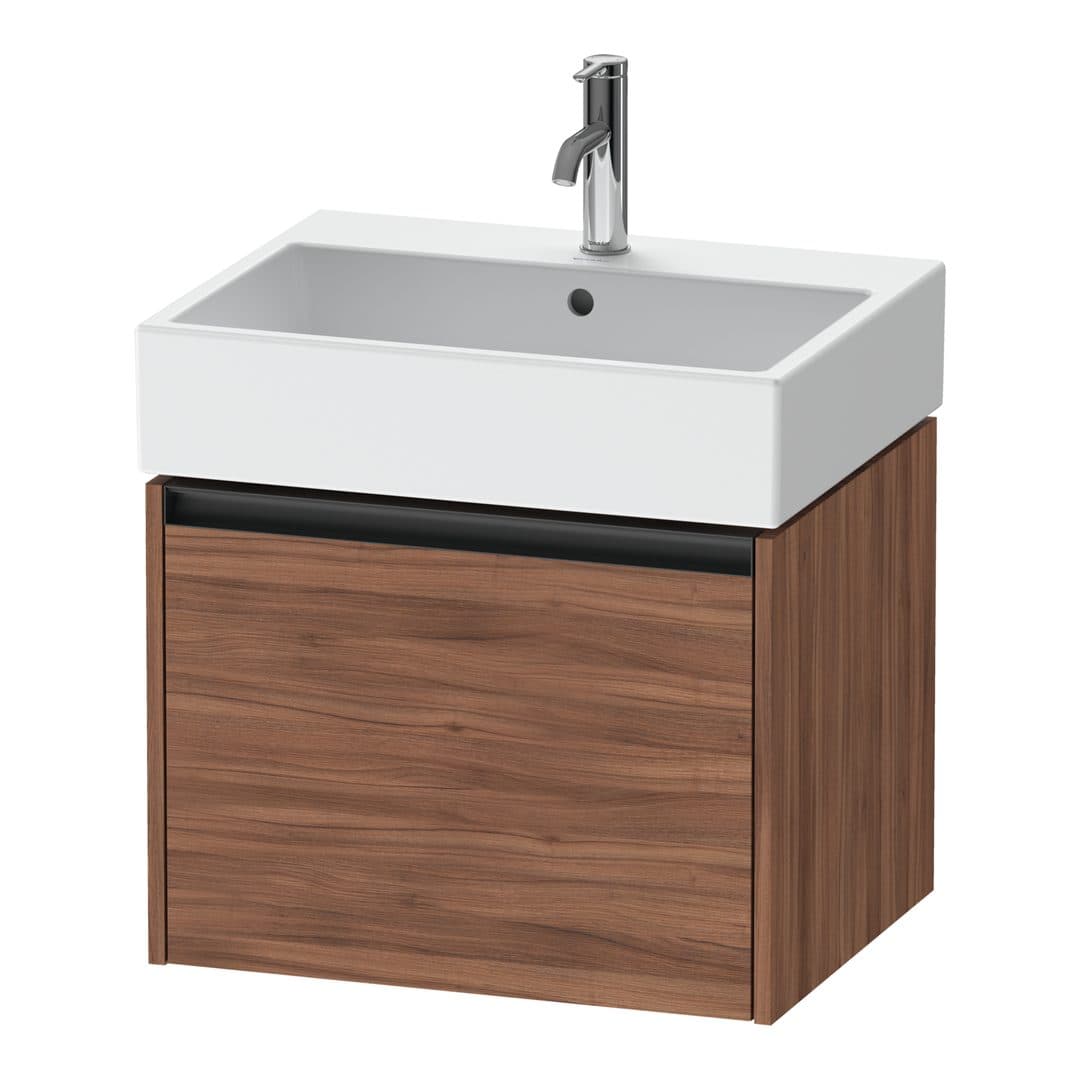 Duravit Ketho.2 – Έπιπλο Νιπτήρα – 584 mm, 1 συρτάρι, νιπτήρας κέντρο, 584 x 460 x 440 mm – Walnut Matt, Decor (K25075079790000)