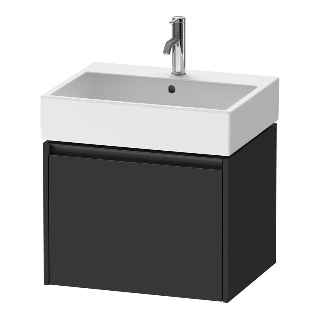 Duravit Ketho.2 – Έπιπλο Νιπτήρα – 584 mm, 1 συρτάρι, νιπτήρας κέντρο, 584 x 460 x 440 mm – Graphite Super Matt, Decor (K25075080800000)