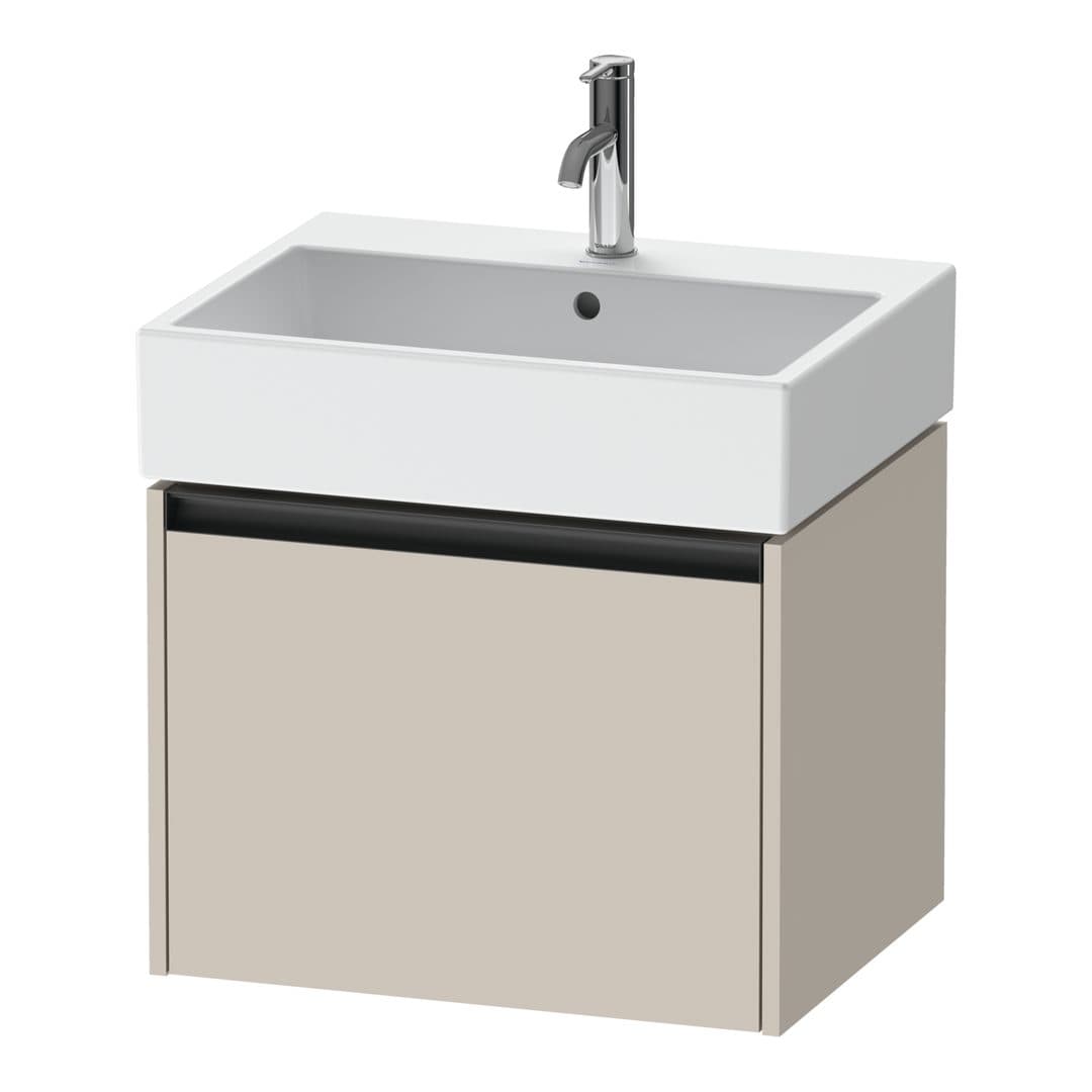 Duravit Ketho.2 – Έπιπλο Νιπτήρα – 584 mm, 1 συρτάρι, νιπτήρας κέντρο, 584 x 460 x 440 mm – Taupe Matt, Decor (K25075091910000)