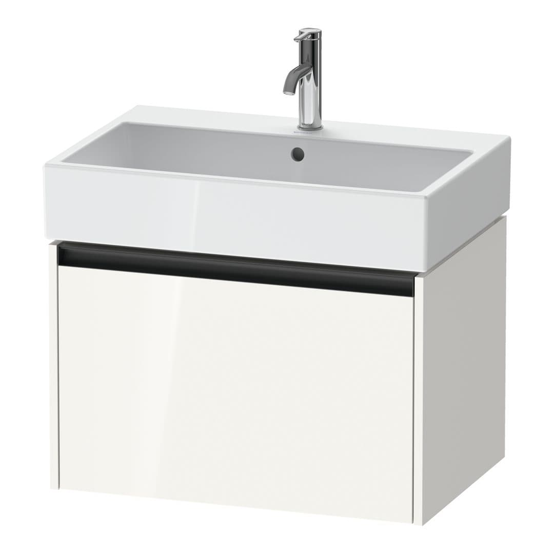 Duravit Ketho.2 – Έπιπλο Νιπτήρα – 684 mm, 1 συρτάρι, νιπτήρας κέντρο – White High Gloss, Decor (K25076022220000)