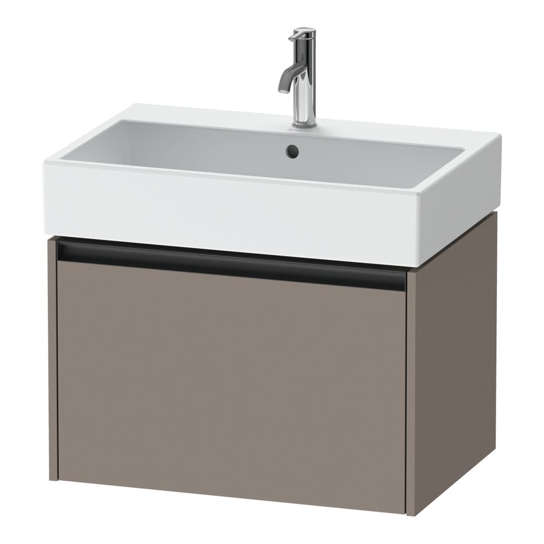 Duravit Ketho.2 – Έπιπλο Νιπτήρα – 684 mm, 1 συρτάρι, νιπτήρας κέντρο – Basalte Matt, Decor (K25076043430000)