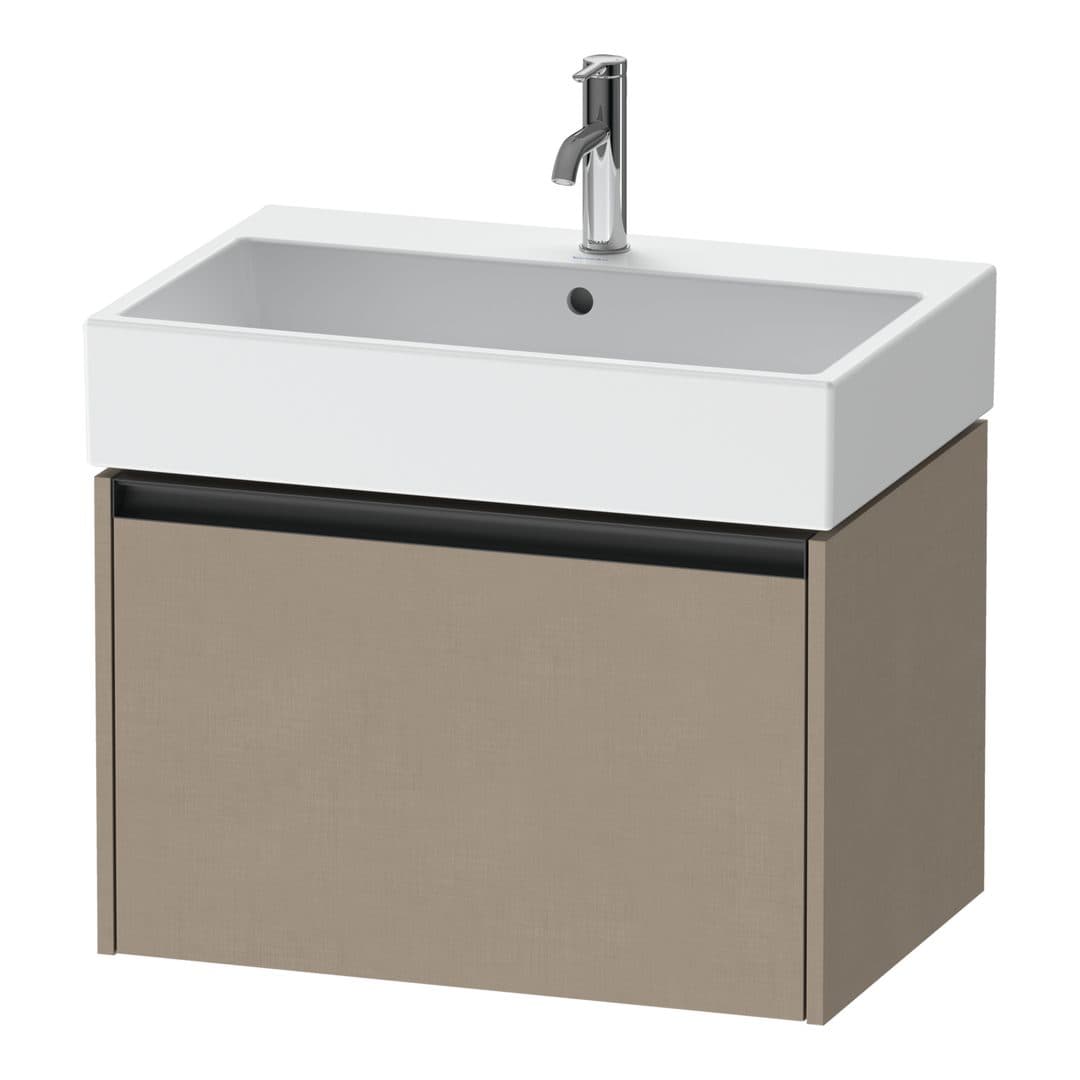Duravit Ketho.2 – Έπιπλο Νιπτήρα – 684 mm, 1 συρτάρι, νιπτήρας κέντρο – Linen Matt, Decor (K25076075750000)