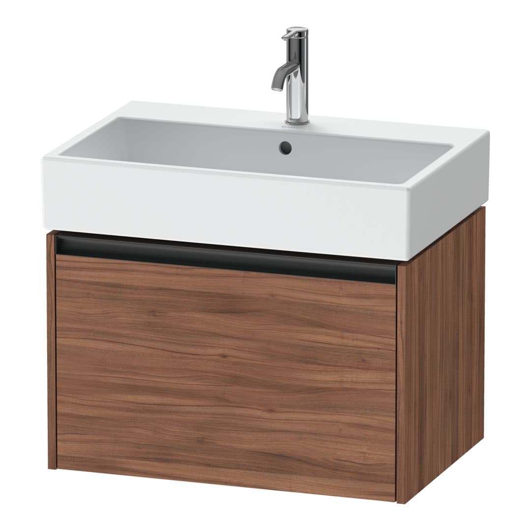Duravit Ketho.2 – Έπιπλο Νιπτήρα – 684 mm, 1 συρτάρι, νιπτήρας κέντρο – Walnut Matt, Decor (K25076079790000)