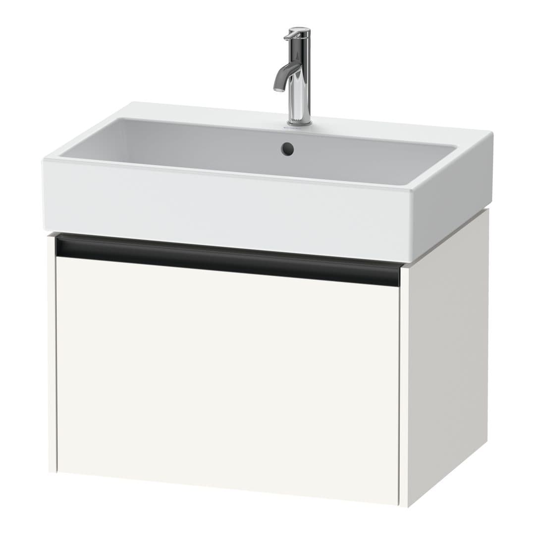 Duravit Ketho.2 – Έπιπλο Νιπτήρα – 684 mm, 1 συρτάρι, νιπτήρας κέντρο – White Super Matt, Decor (K25076084840000)