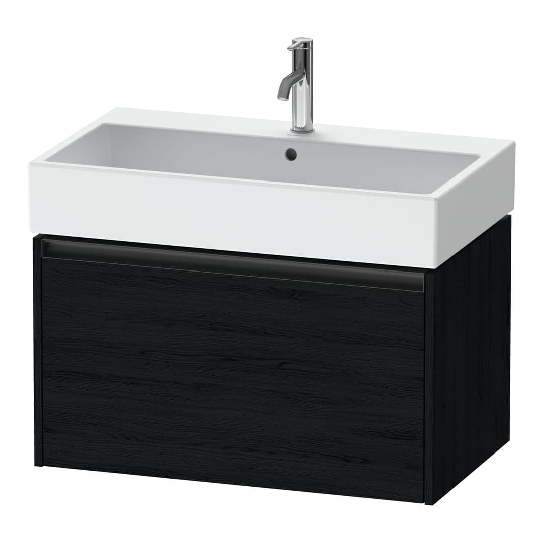Duravit Ketho.2 – Έπιπλο Νιπτήρα – 784 mm, 1 συρτάρι, νιπτήρας κέντρο, 784 x 460 x 440 mm – Black oak Matt, Decor (K25077016160000)