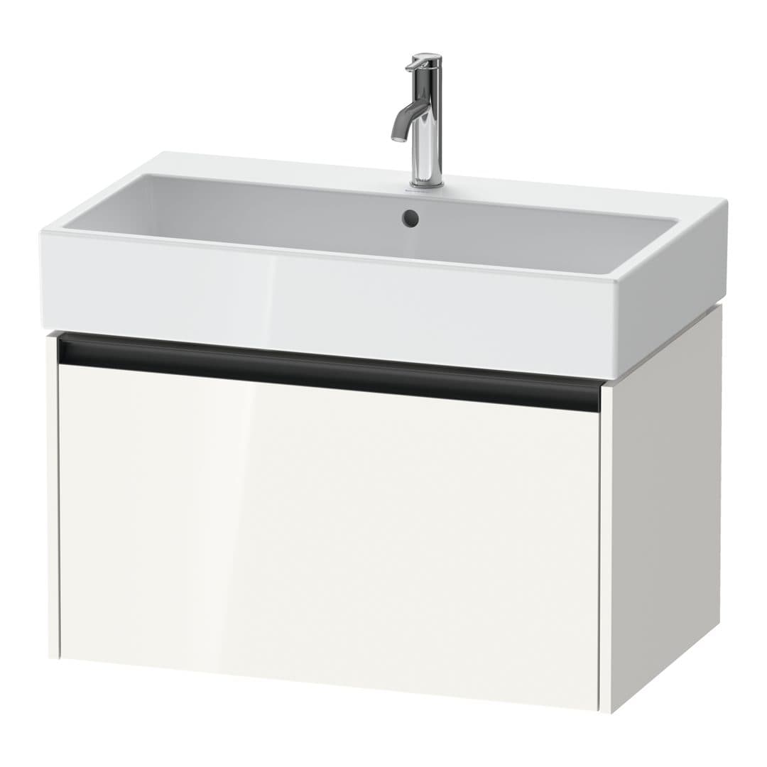 Duravit Ketho.2 – Έπιπλο Νιπτήρα – 784 mm, 1 συρτάρι, νιπτήρας κέντρο, 784 x 460 x 440 mm – White High Gloss, Decor (K25077022220000)