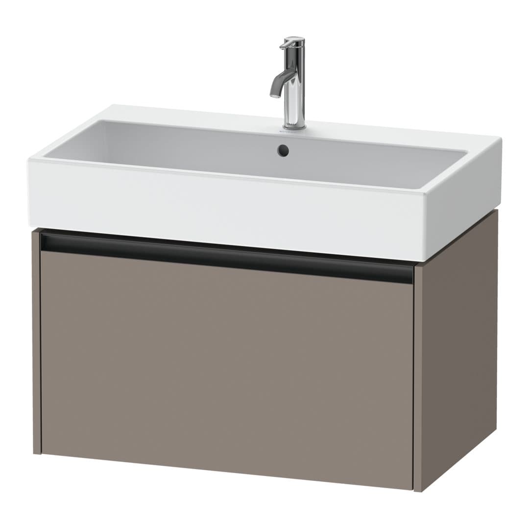 Duravit Ketho.2 – Έπιπλο Νιπτήρα – 784 mm, 1 συρτάρι, νιπτήρας κέντρο, 784 x 460 x 440 mm – Basalte Matt, Decor (K25077043430000)