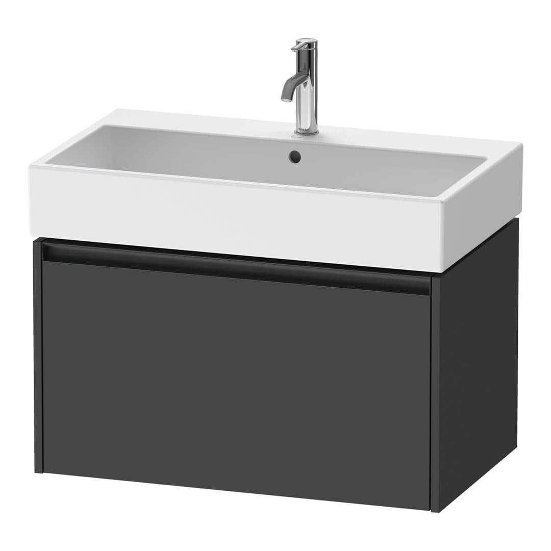 Duravit Ketho.2 – Έπιπλο Νιπτήρα – 784 mm, 1 συρτάρι, νιπτήρας κέντρο, 784 x 460 x 440 mm – Graphite Matt, Decor (K25077049490000)