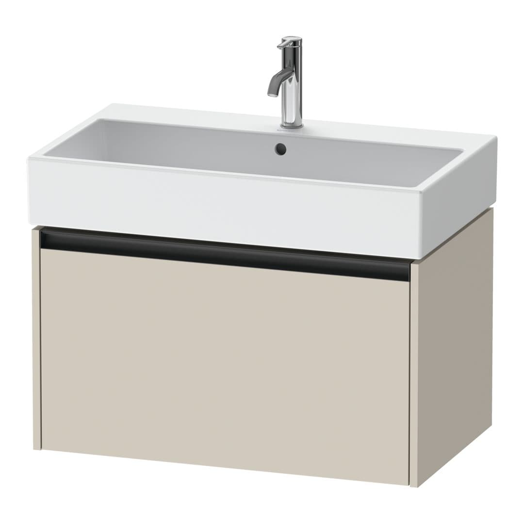 Duravit Ketho.2 – Έπιπλο Νιπτήρα – 784 mm, 1 συρτάρι, νιπτήρας κέντρο, 784 x 460 x 440 mm – Taupe Super Matt, Decor (K25077083830000)