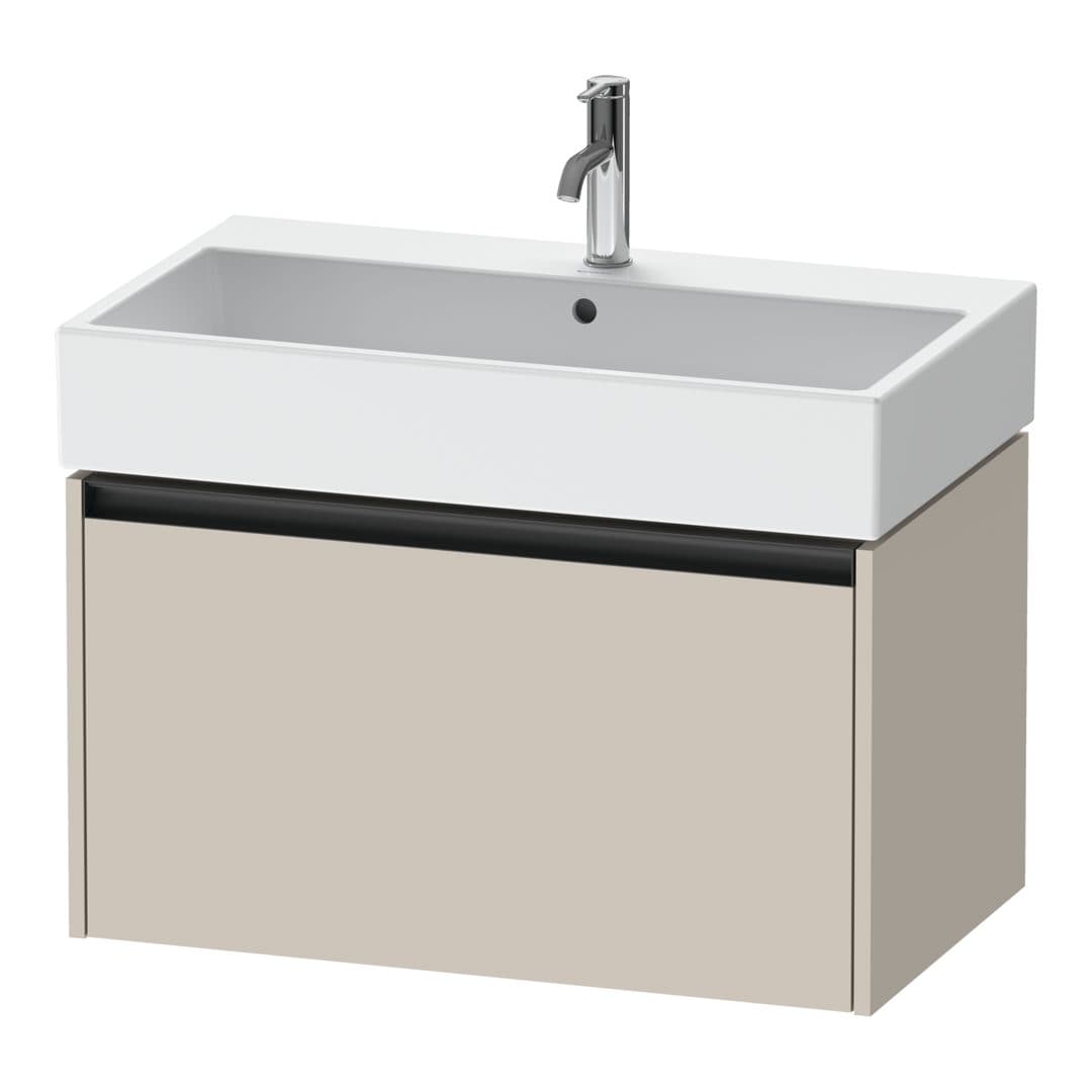 Duravit Ketho.2 – Έπιπλο Νιπτήρα – 784 mm, 1 συρτάρι, νιπτήρας κέντρο, 784 x 460 x 440 mm – Taupe Matt, Decor (K25077091910000)