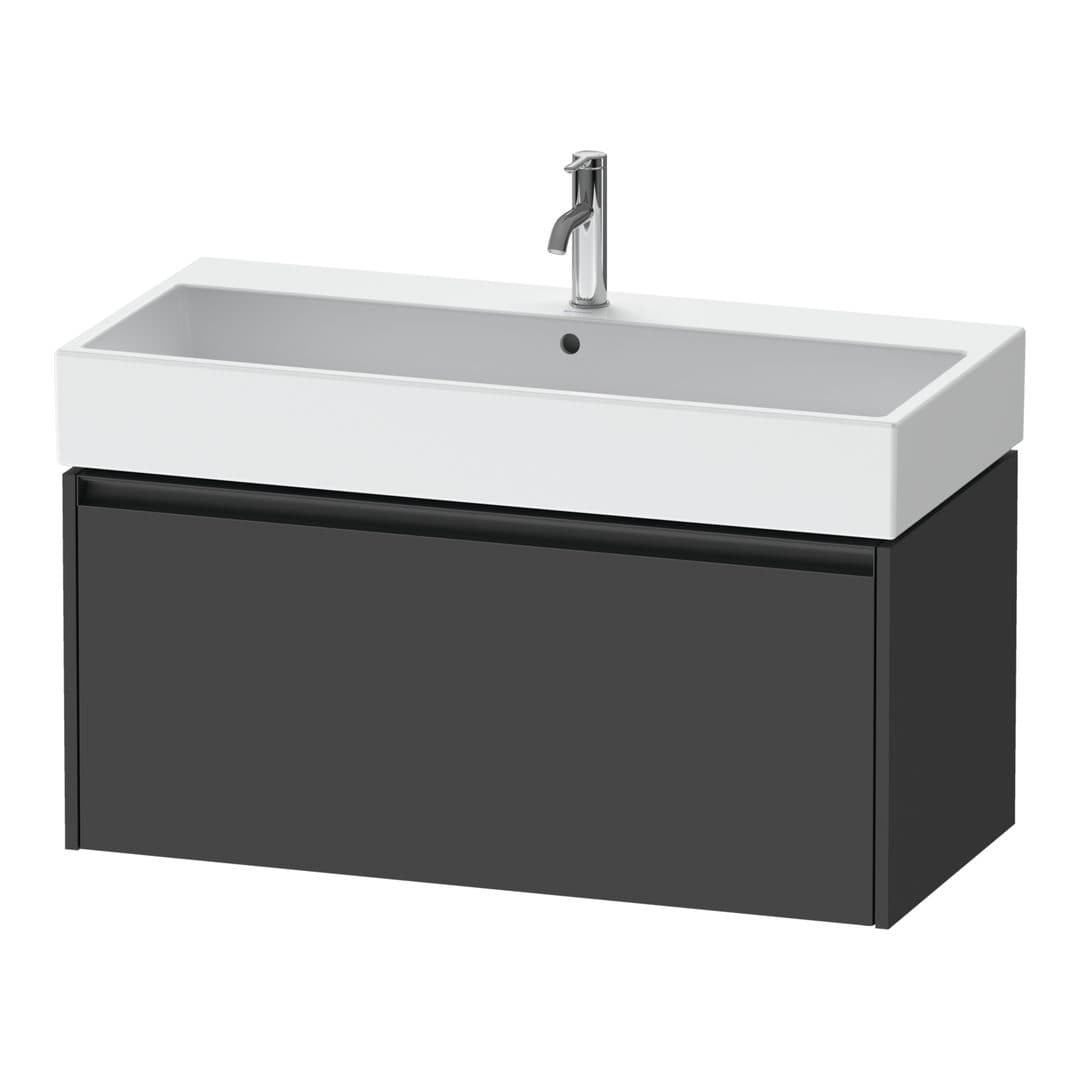 Duravit Ketho.2 – Έπιπλο Νιπτήρα – 984 mm, 1 συρτάρι, νιπτήρας κέντρο, 984 x 460 x 440 mm – Graphite Matt, Decor (K25078049490000)
