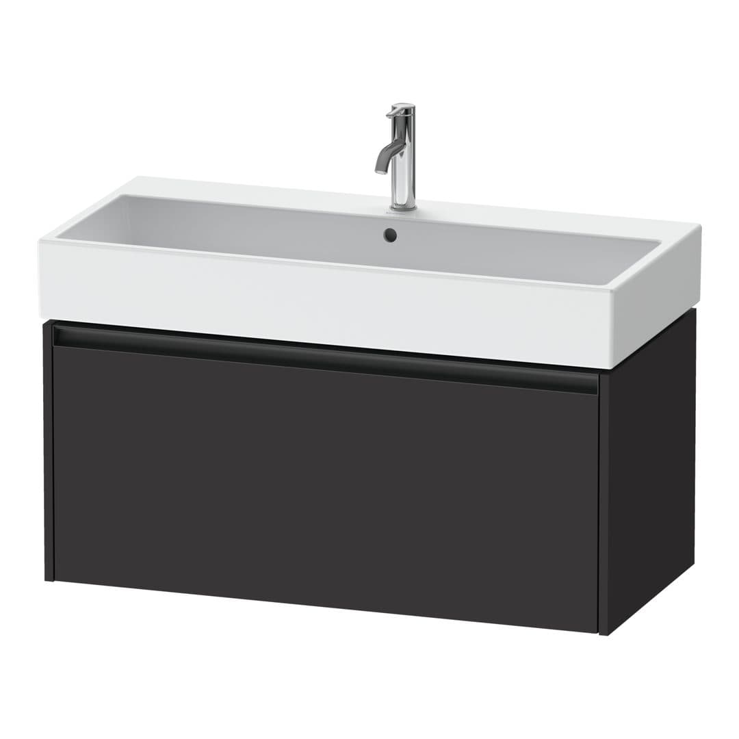 Duravit Ketho.2 – Έπιπλο Νιπτήρα – 984 mm, 1 συρτάρι, νιπτήρας κέντρο, 984 x 460 x 440 mm – Graphite Super Matt, Decor (K25078080800000)