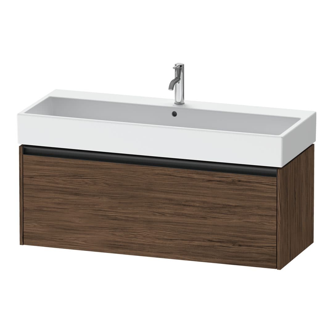 Duravit Ketho.2 – Έπιπλο Νιπτήρα – 1184 mm, 1 συρτάρι, νιπτήρας κέντρο – Walnut dark Matt, Decor (K25079021210000)
