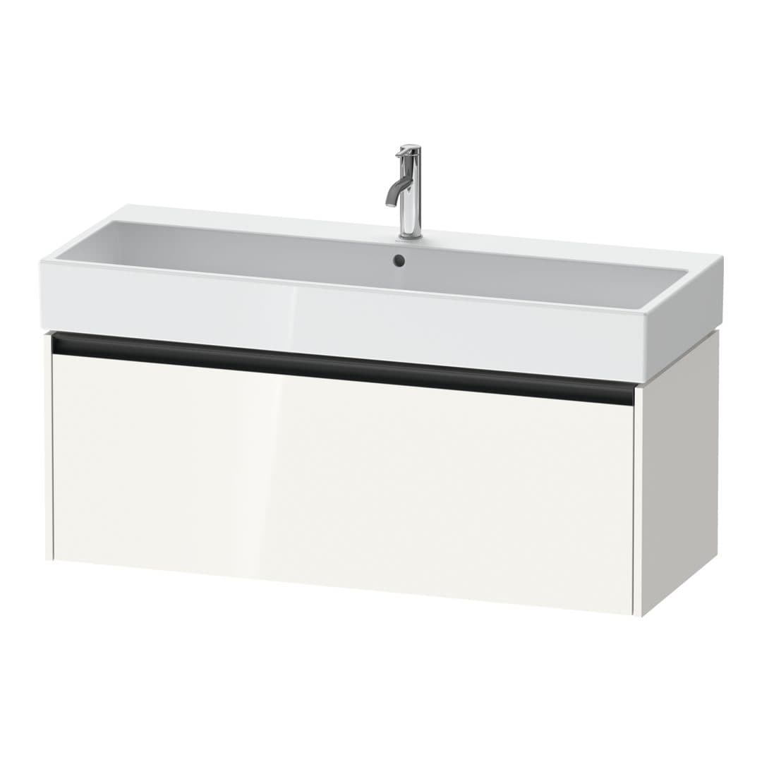 Duravit Ketho.2 – Έπιπλο Νιπτήρα – 1184 mm, 1 συρτάρι, νιπτήρας κέντρο – White High Gloss, Decor (K25079022220000)