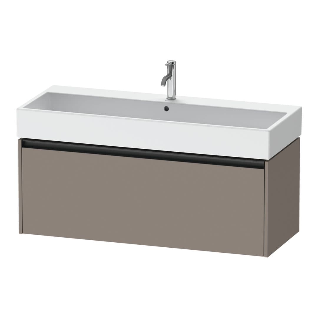 Duravit Ketho.2 – Έπιπλο Νιπτήρα – 1184 mm, 1 συρτάρι, νιπτήρας κέντρο – Basalte Matt, Decor (K25079043430000)