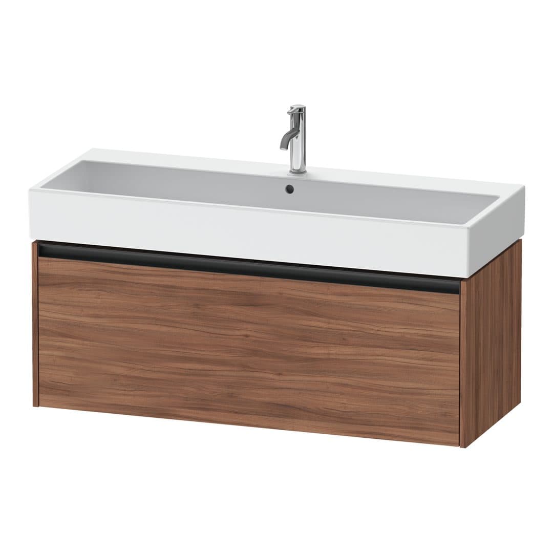 Duravit Ketho.2 – Έπιπλο Νιπτήρα – 1184 mm, 1 συρτάρι, νιπτήρας κέντρο – Walnut Matt, Decor (K25079079790000)