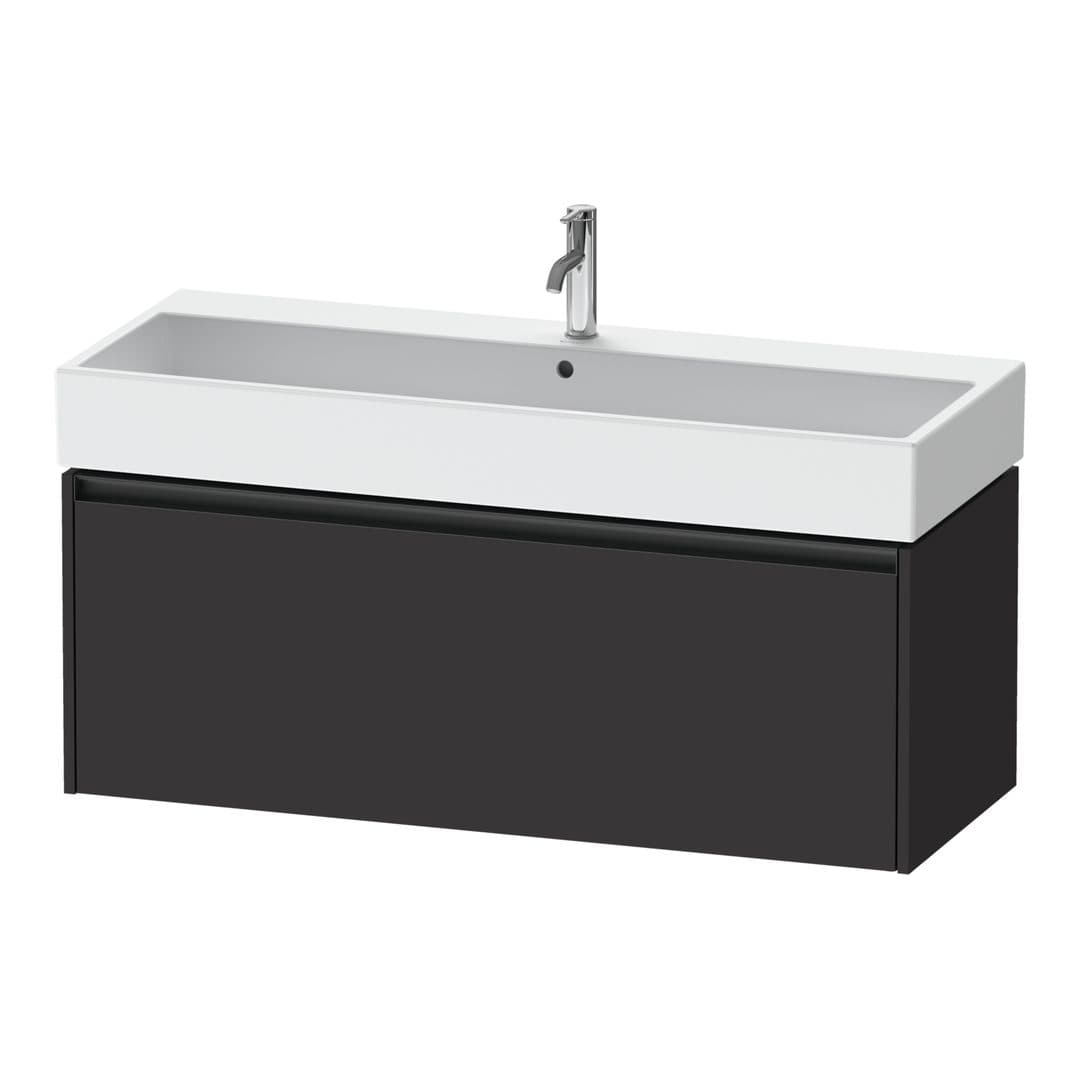 Duravit Ketho.2 – Έπιπλο Νιπτήρα – 1184 mm, 1 συρτάρι, νιπτήρας κέντρο – Graphite Super Matt, Decor (K25079080800000)