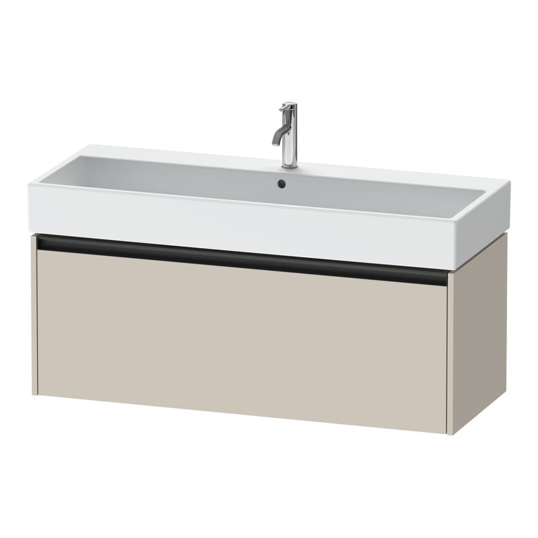 Duravit Ketho.2 – Έπιπλο Νιπτήρα – 1184 mm, 1 συρτάρι, νιπτήρας κέντρο – Taupe Matt, Decor (K25079091910000)