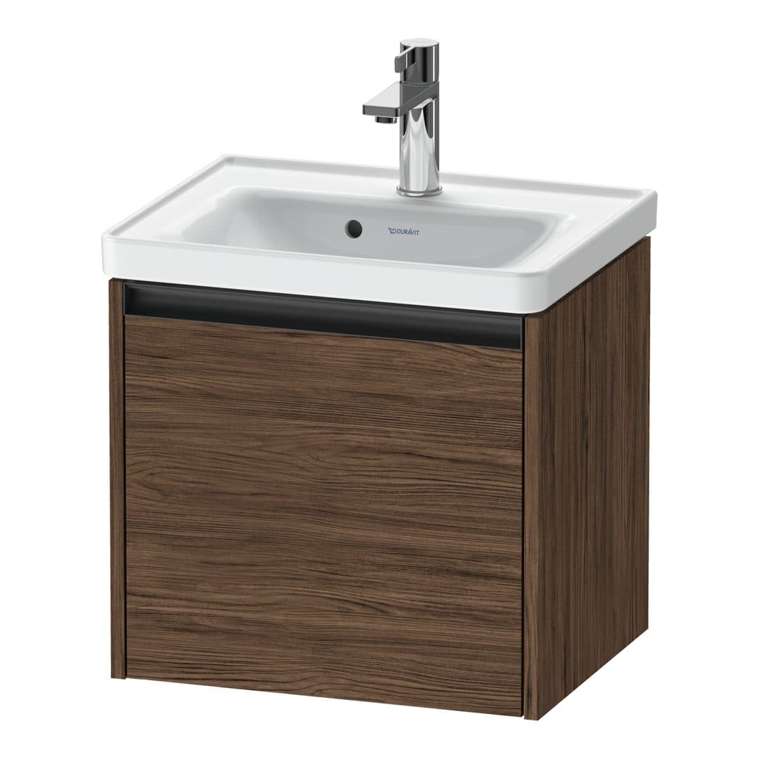 Duravit Ketho.2 – Έπιπλο Νιπτήρα – 484 mm, 1 συρτάρι, νιπτήρας κέντρο, 484 x 375 x 440 mm – Walnut dark Matt, Decor (K25080021210000)