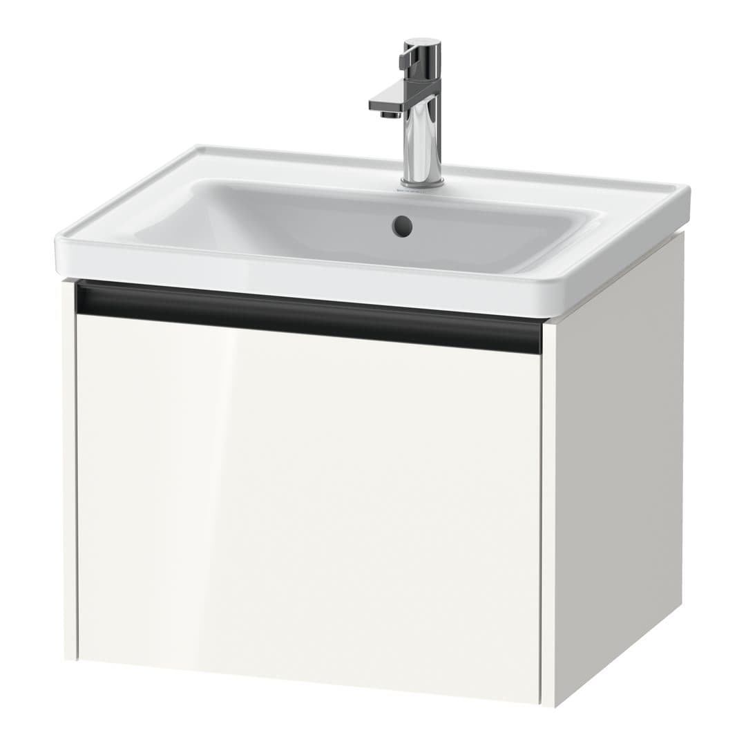 Duravit Ketho.2 – Έπιπλο Νιπτήρα – 584 mm, 1 συρτάρι, νιπτήρας κέντρο, 584 x 455 x 440 mm – White High Gloss, Decor (K25081022220000)