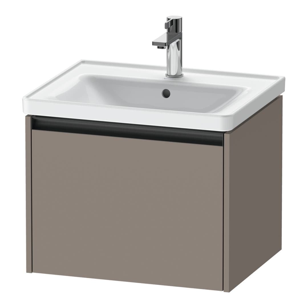 Duravit Ketho.2 – Έπιπλο Νιπτήρα – 584 mm, 1 συρτάρι, νιπτήρας κέντρο, 584 x 455 x 440 mm – Basalte Matt, Decor (K25081043430000)