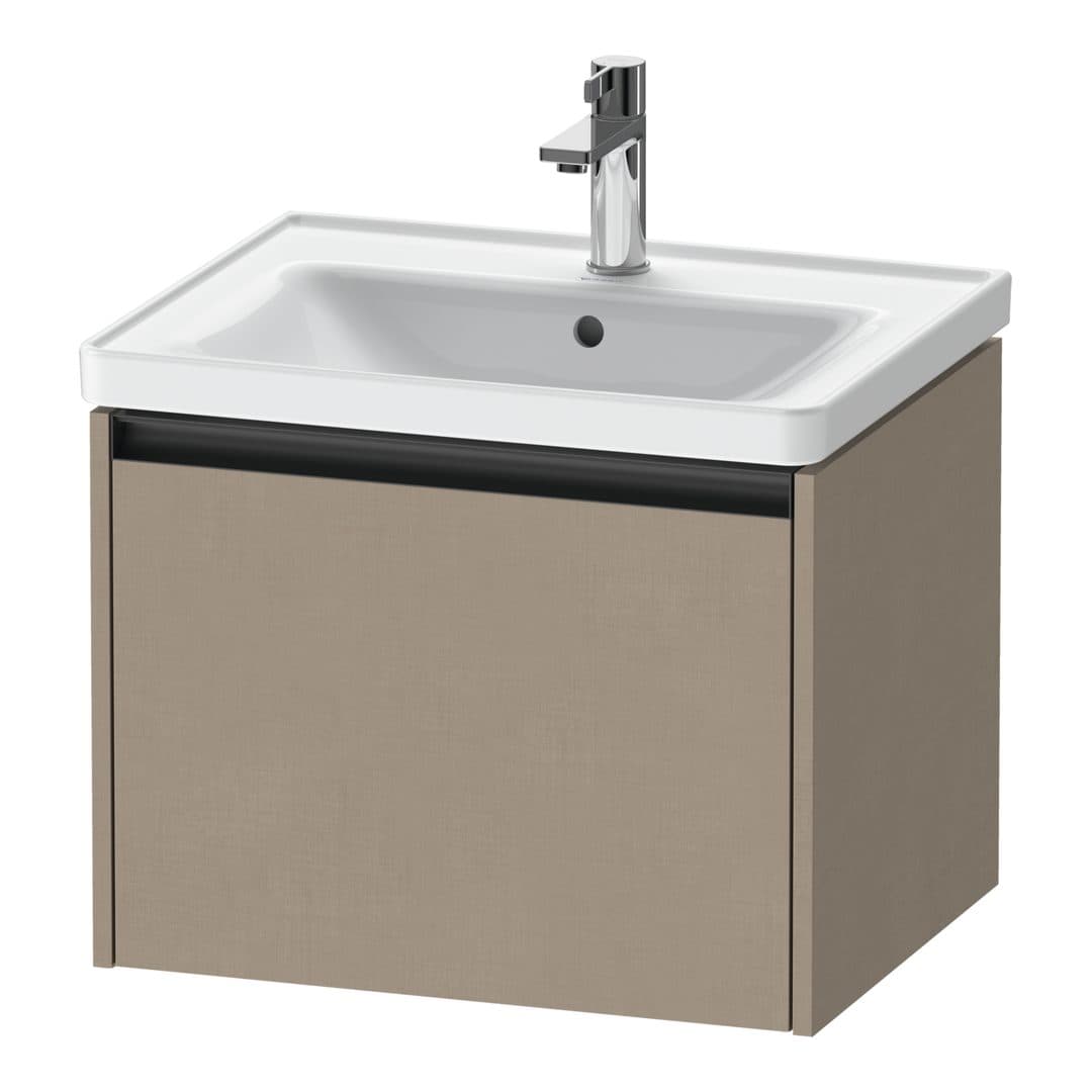 Duravit Ketho.2 – Έπιπλο Νιπτήρα – 584 mm, 1 συρτάρι, νιπτήρας κέντρο, 584 x 455 x 440 mm – Linen Matt, Decor (K25081075750000)