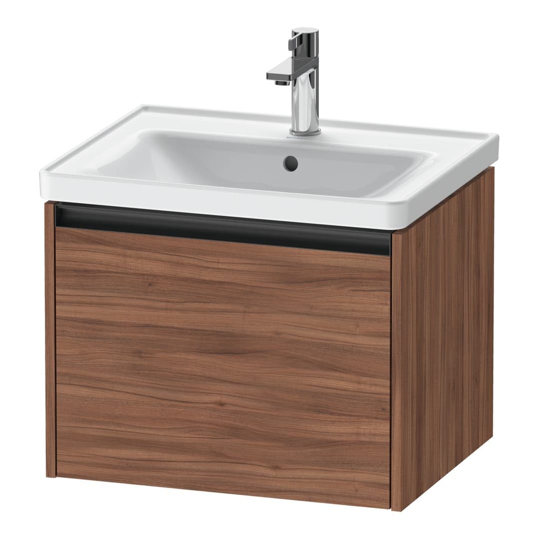 Duravit Ketho.2 – Έπιπλο Νιπτήρα – 584 mm, 1 συρτάρι, νιπτήρας κέντρο, 584 x 455 x 440 mm – Walnut Matt, Decor (K25081079790000)