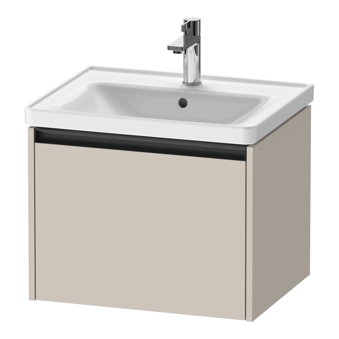 Duravit Ketho.2 – Έπιπλο Νιπτήρα – 584 mm, 1 συρτάρι, νιπτήρας κέντρο, 584 x 455 x 440 mm – Taupe Matt, Decor (K25081091910000)