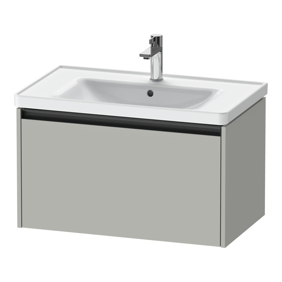 Duravit Ketho.2 – Έπιπλο Νιπτήρα – 784 mm, 1 συρτάρι, νιπτήρας κέντρο, 784 x 455 x 440 mm – Concrete grey Matt, Decor (K25083007070000)