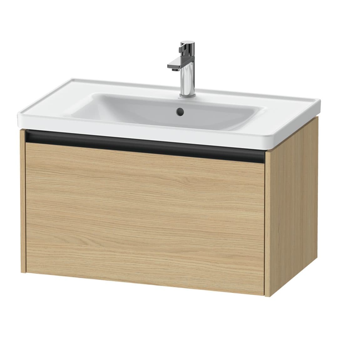 Duravit Ketho.2 – Έπιπλο Νιπτήρα – 784 mm, 1 συρτάρι, νιπτήρας κέντρο, 784 x 455 x 440 mm – Natural oak, Decor (K25083030300000)
