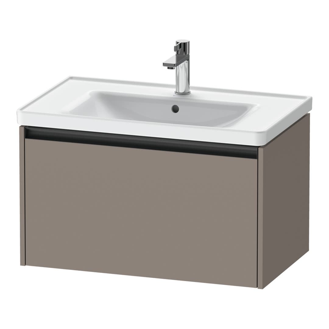 Duravit Ketho.2 – Έπιπλο Νιπτήρα – 784 mm, 1 συρτάρι, νιπτήρας κέντρο, 784 x 455 x 440 mm – Basalte Matt, Decor (K25083043430000)