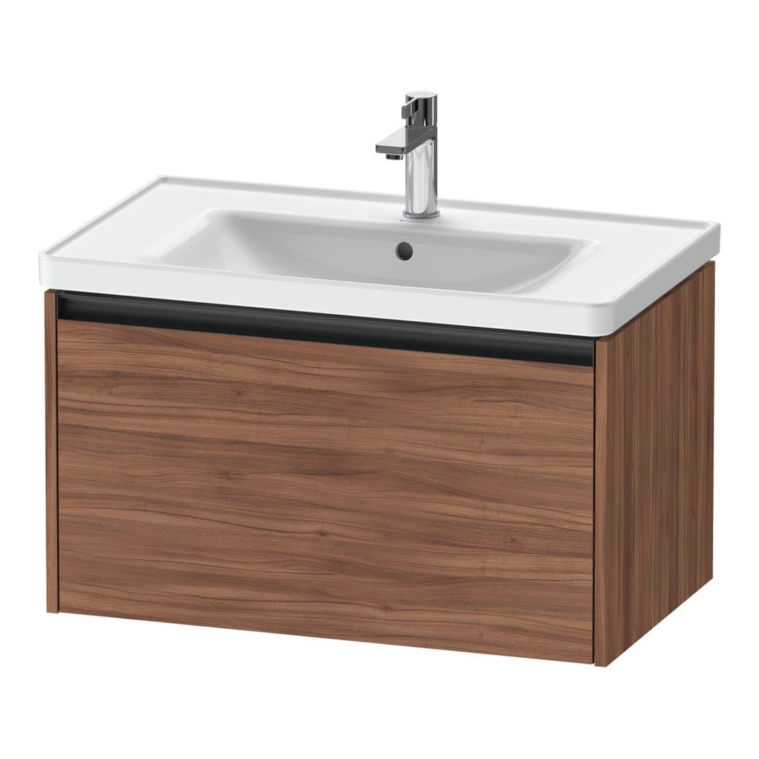 Duravit Ketho.2 – Έπιπλο Νιπτήρα – 784 mm, 1 συρτάρι, νιπτήρας κέντρο, 784 x 455 x 440 mm – Walnut Matt, Decor (K25083079790000)
