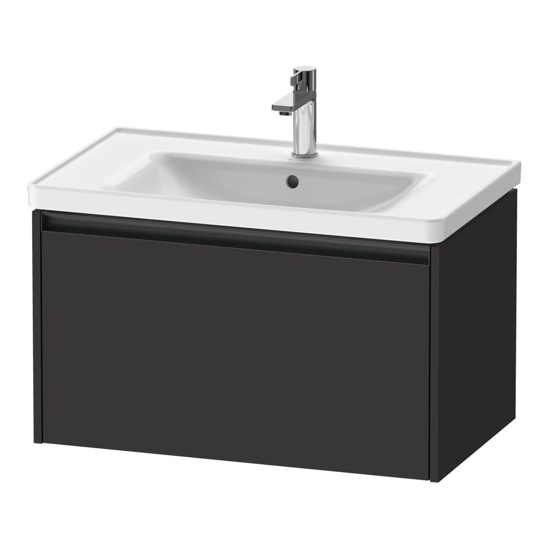 Duravit Ketho.2 – Έπιπλο Νιπτήρα – 784 mm, 1 συρτάρι, νιπτήρας κέντρο, 784 x 455 x 440 mm – Graphite Super Matt, Decor (K25083080800000)