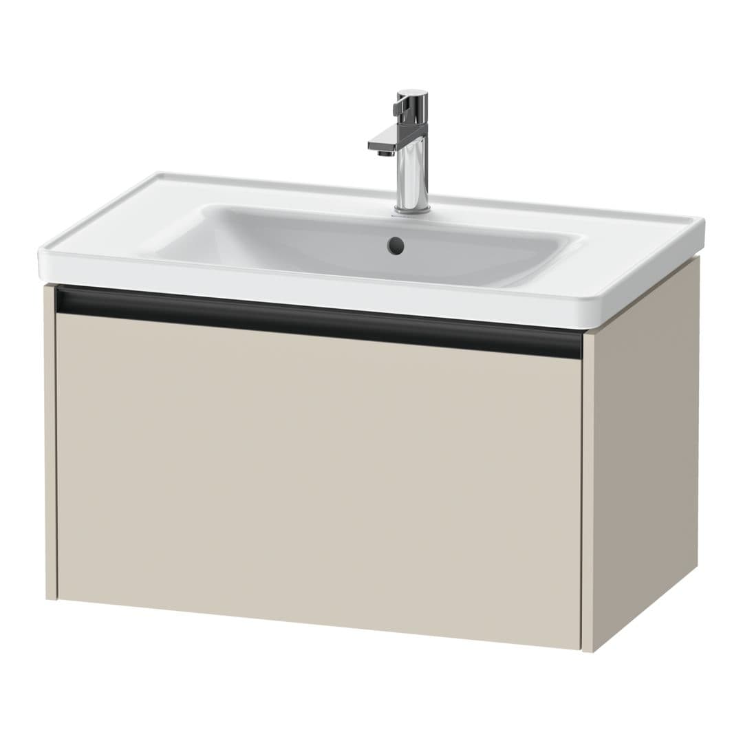 Duravit Ketho.2 – Έπιπλο Νιπτήρα – 784 mm, 1 συρτάρι, νιπτήρας κέντρο, 784 x 455 x 440 mm – Taupe Super Matt, Decor (K25083083830000)