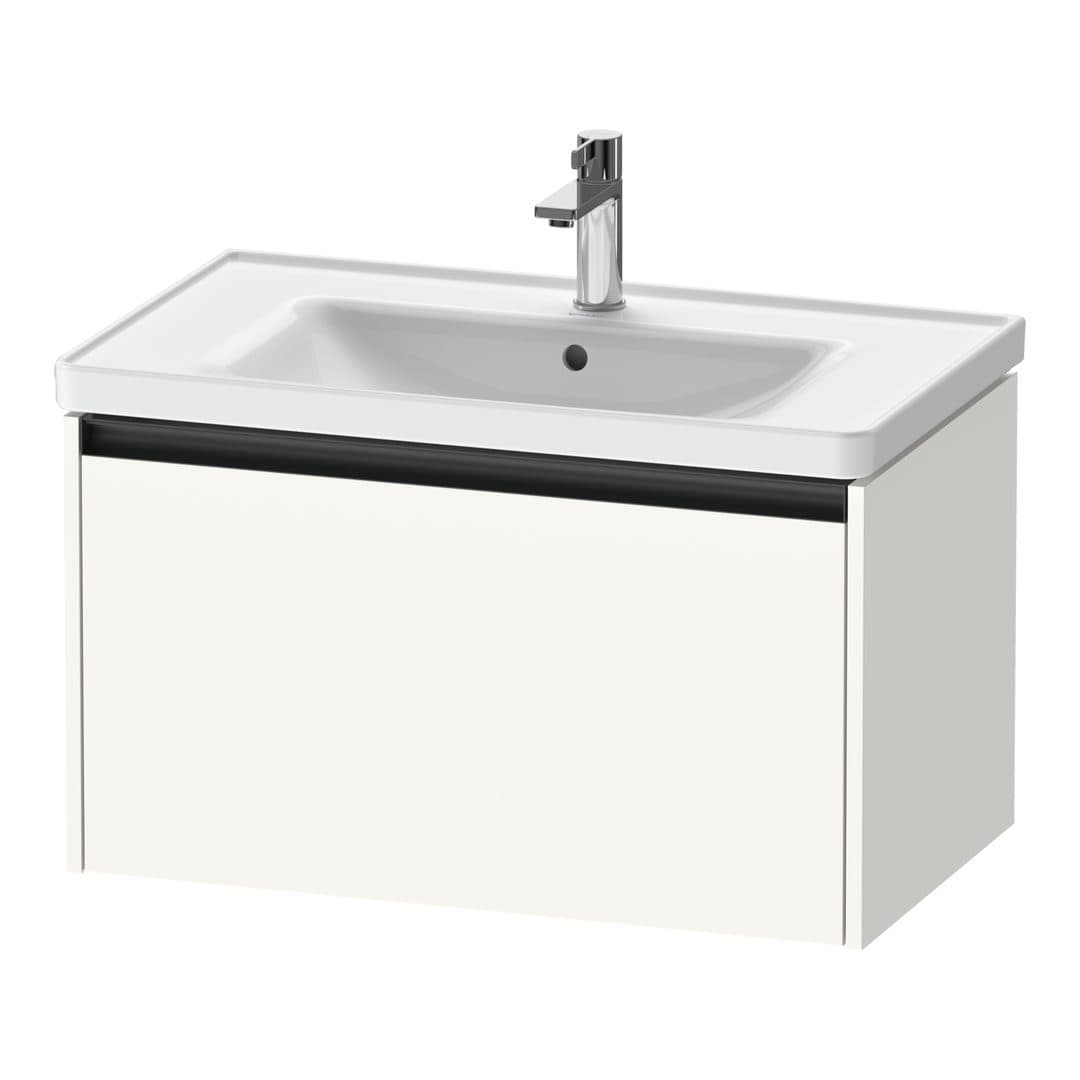 Duravit Ketho.2 – Έπιπλο Νιπτήρα – 784 mm, 1 συρτάρι, νιπτήρας κέντρο, 784 x 455 x 440 mm – White Super Matt, Decor (K25083084840000)