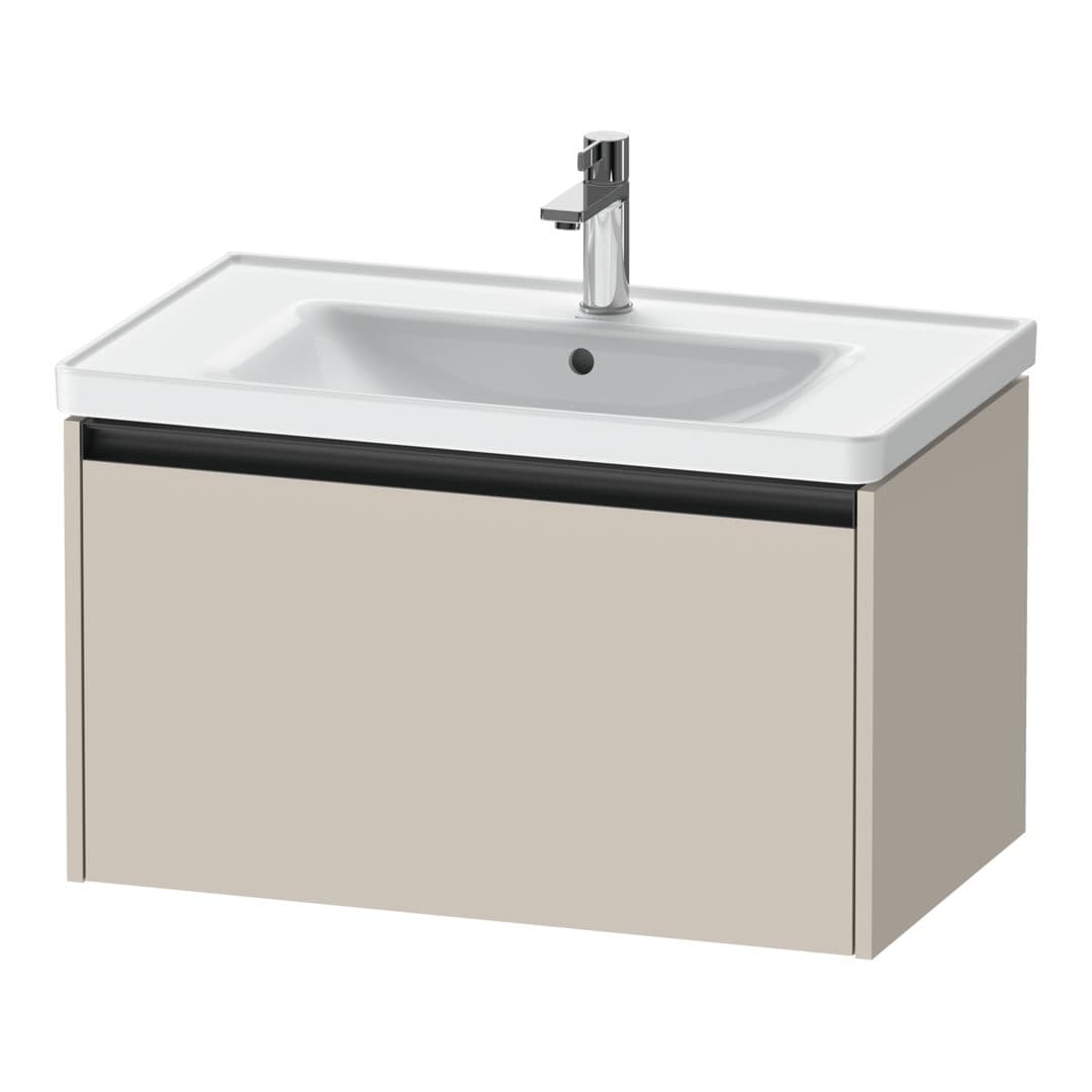 Duravit Ketho.2 – Έπιπλο Νιπτήρα – 784 mm, 1 συρτάρι, νιπτήρας κέντρο, 784 x 455 x 440 mm – Taupe Matt, Decor (K25083091910000)