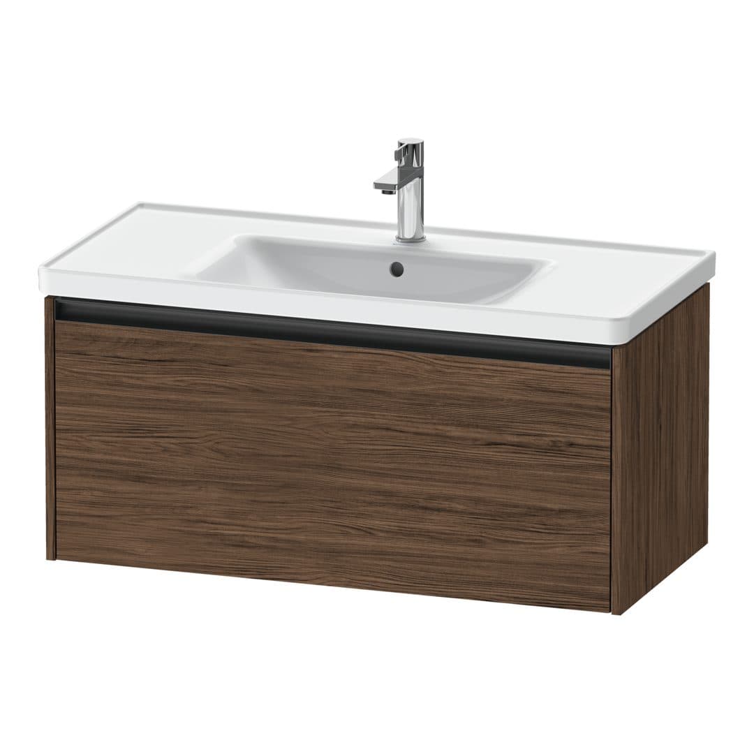 Duravit Ketho.2 – Έπιπλο Νιπτήρα – 984 mm, 1 συρτάρι, νιπτήρας κέντρο, 984 x 455 x 440 mm – Walnut dark Matt, Decor (K25084021210000)