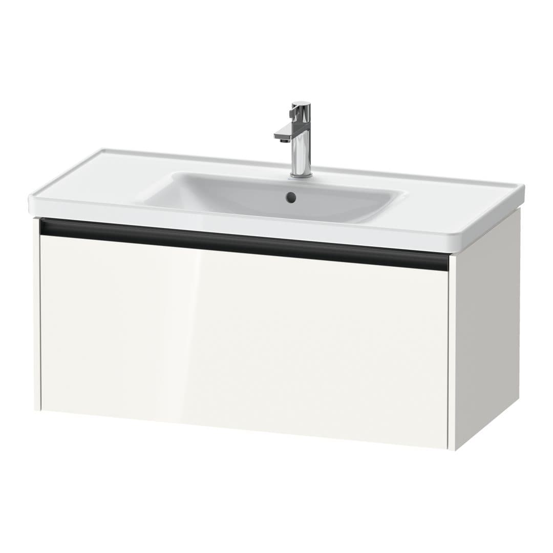 Duravit Ketho.2 – Έπιπλο Νιπτήρα – 984 mm, 1 συρτάρι, νιπτήρας κέντρο, 984 x 455 x 440 mm – White High Gloss, Decor (K25084022220000)