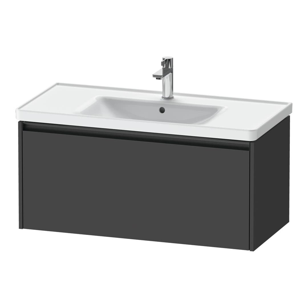 Duravit Ketho.2 – Έπιπλο Νιπτήρα – 984 mm, 1 συρτάρι, νιπτήρας κέντρο, 984 x 455 x 440 mm – Graphite Matt, Decor (K25084049490000)