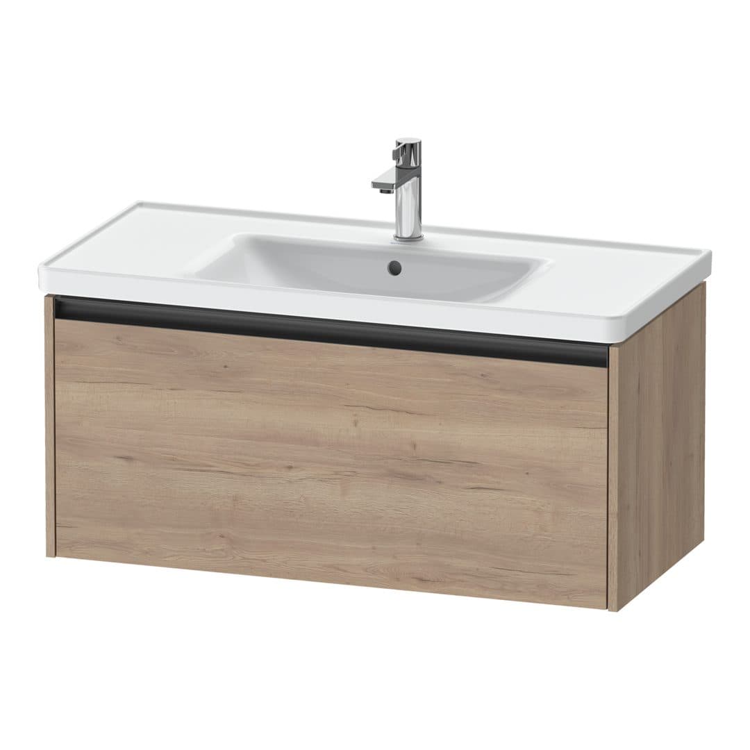 Duravit Ketho.2 – Έπιπλο Νιπτήρα – 984 mm, 1 συρτάρι, νιπτήρας κέντρο, 984 x 455 x 440 mm – Marbled Oak Matt, Decor (K25084055550000)