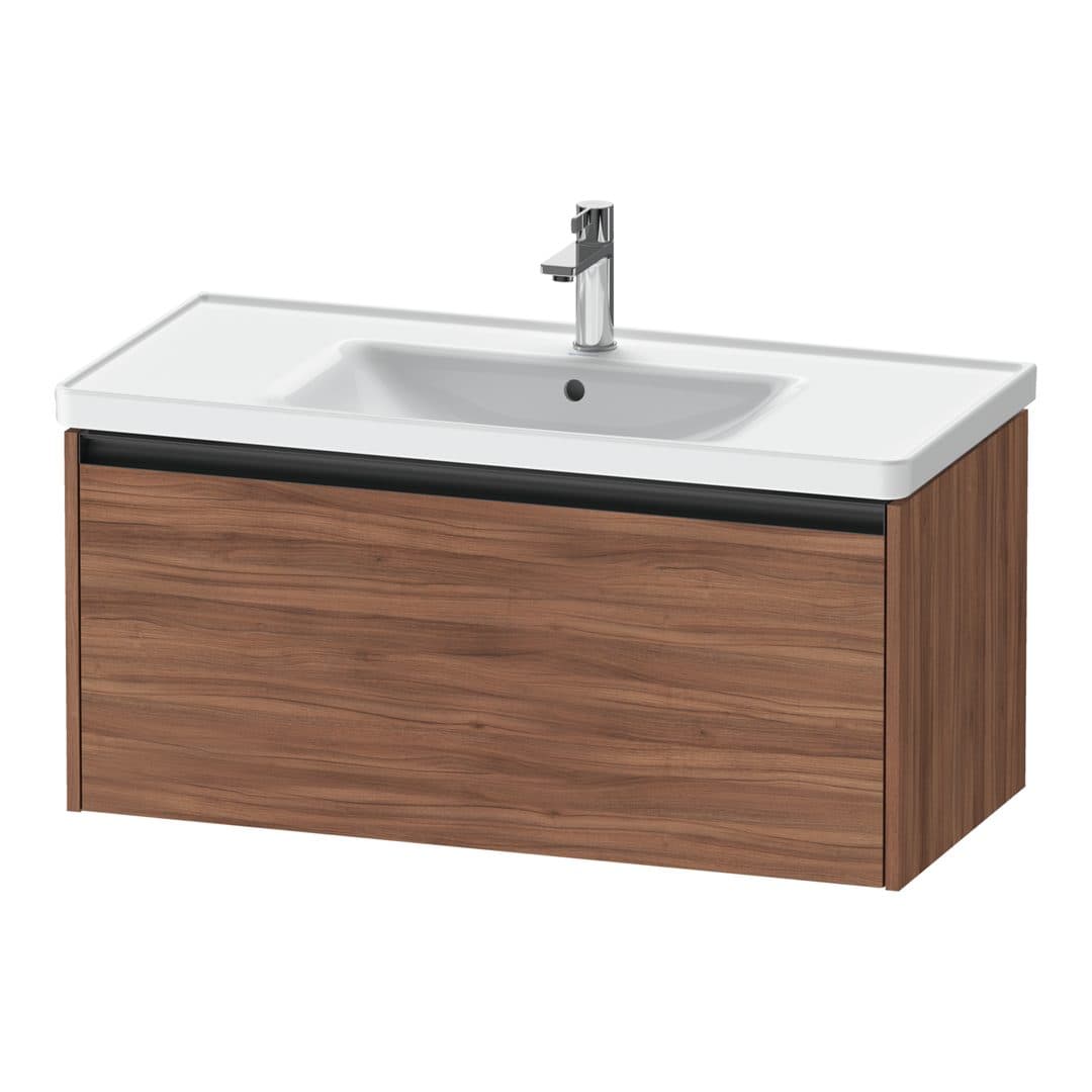 Duravit Ketho.2 – Έπιπλο Νιπτήρα – 984 mm, 1 συρτάρι, νιπτήρας κέντρο, 984 x 455 x 440 mm – Walnut Matt, Decor (K25084079790000)
