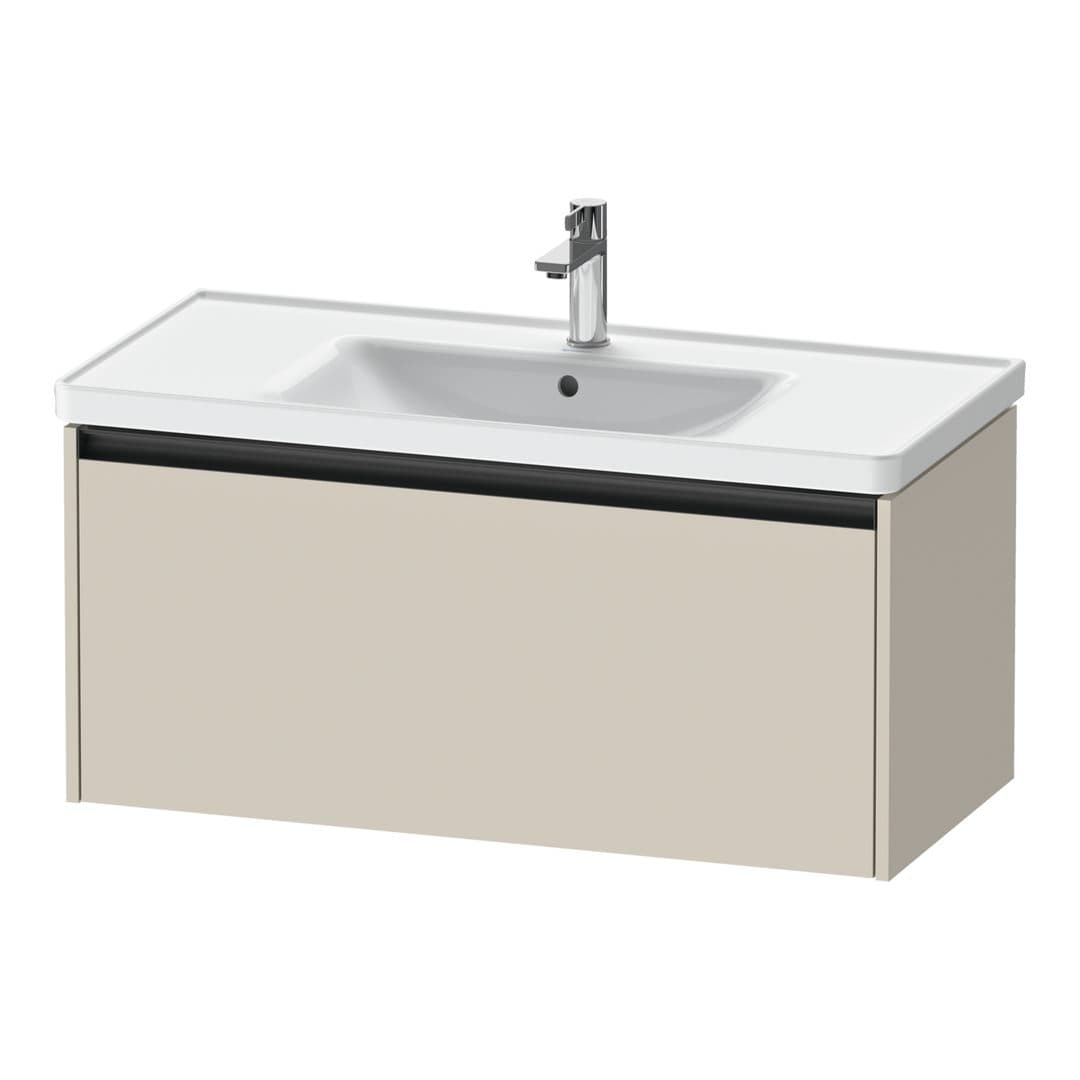 Duravit Ketho.2 – Έπιπλο Νιπτήρα – 984 mm, 1 συρτάρι, νιπτήρας κέντρο, 984 x 455 x 440 mm – Taupe Super Matt, Decor (K25084083830000)