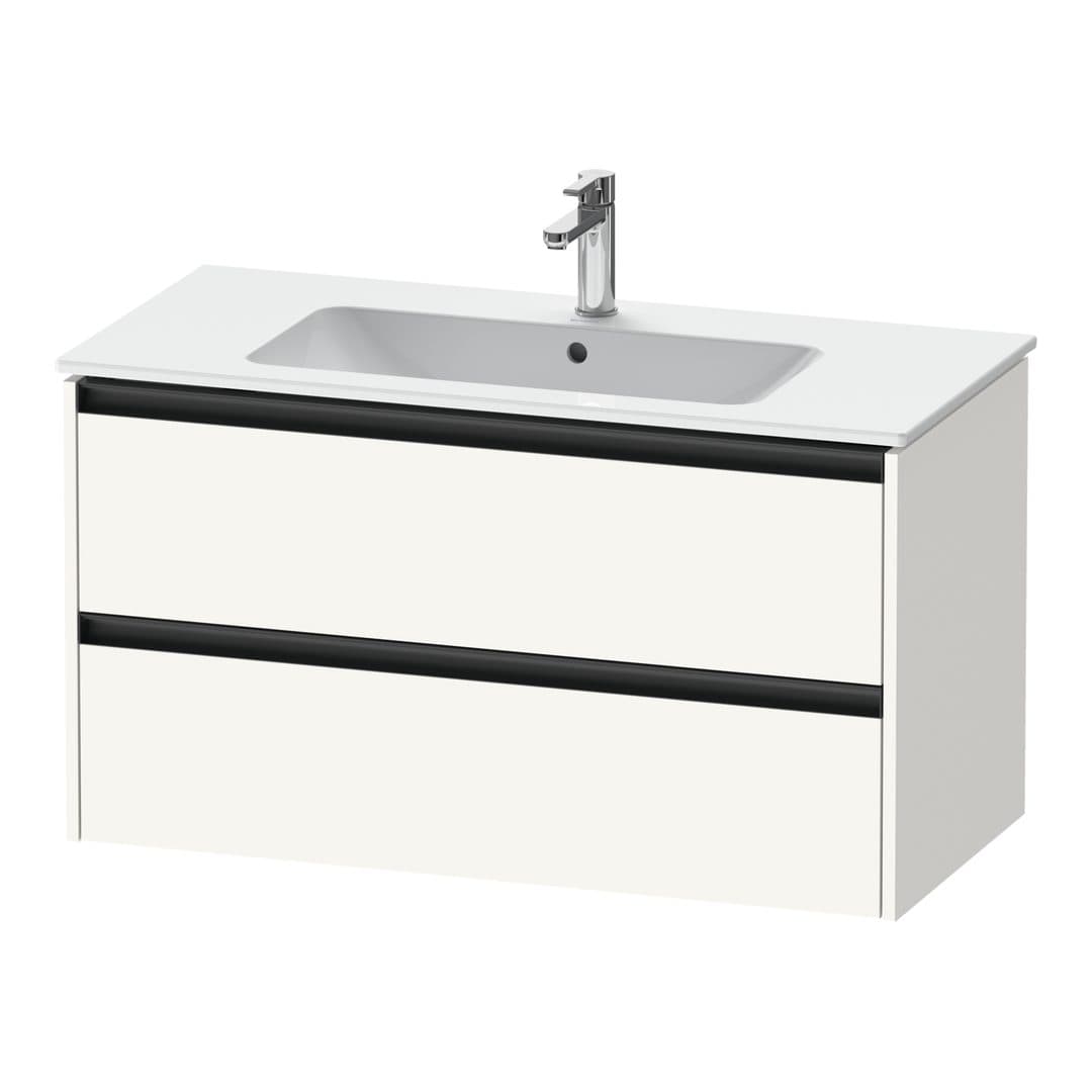Duravit Ketho.2 – Έπιπλο Νιπτήρα – 1010 mm, 2 συρτάρια, νιπτήρας κέντρο – White Super Matt, Decor (K25264084840000)