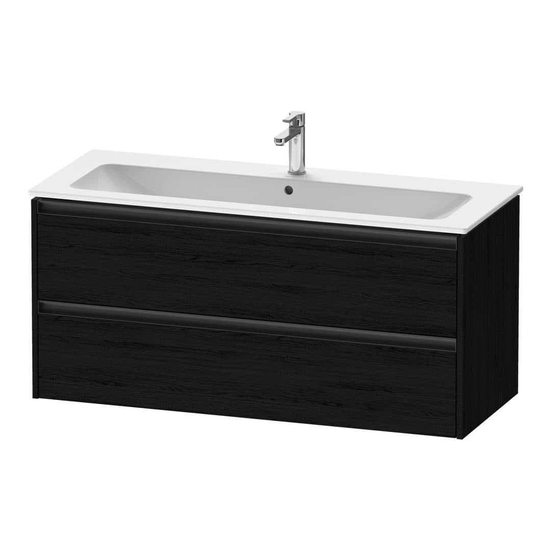 Duravit Ketho.2 – Έπιπλο Νιπτήρα – 1210 mm, 2 συρτάρια, νιπτήρας κέντρο – Black oak Matt, Decor (K25265016160000)