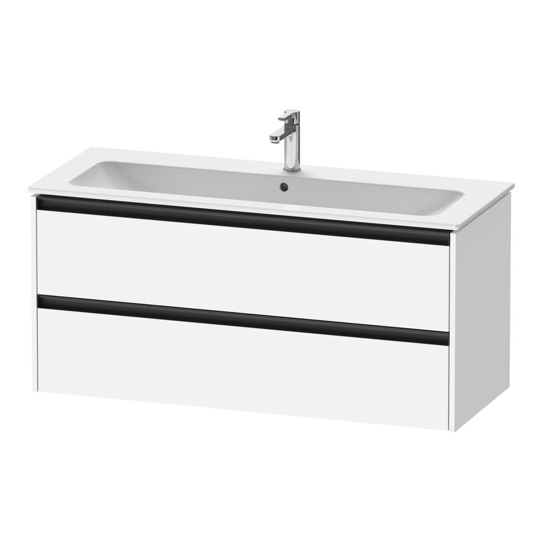 Duravit Ketho.2 – Έπιπλο Νιπτήρα – 1210 mm, 2 συρτάρια, νιπτήρας κέντρο – White Matt, Decor (K25265018180000)