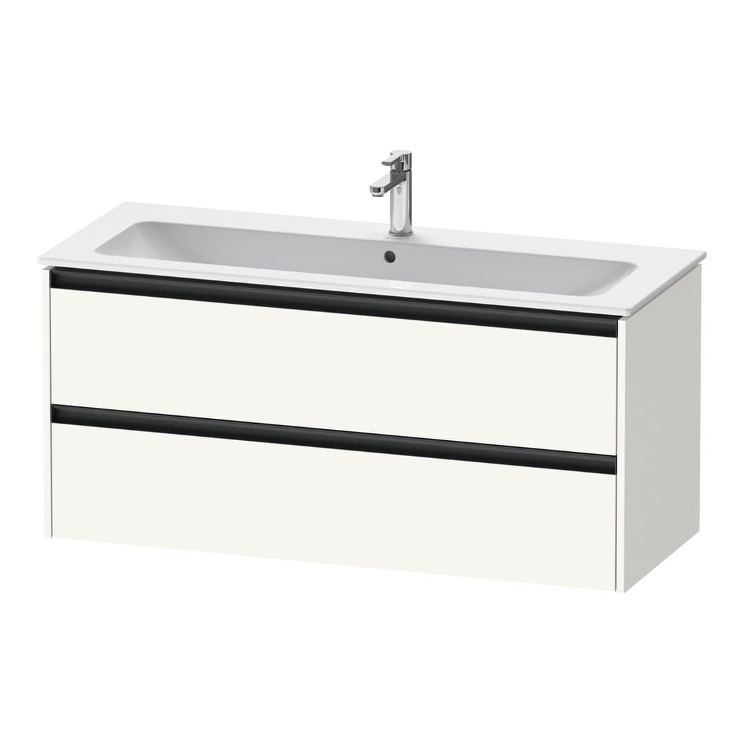 Duravit Ketho.2 – Έπιπλο Νιπτήρα – 1210 mm, 2 συρτάρια, νιπτήρας κέντρο – White Super Matt, Decor (K25265084840000)