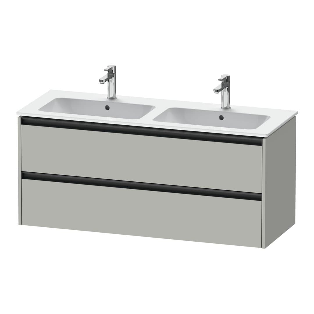 Duravit Ketho.2 – Έπιπλο Νιπτήρα – 1280 mm, 2 συρτάρια – Concrete grey Matt, Decor (K25266007070000)
