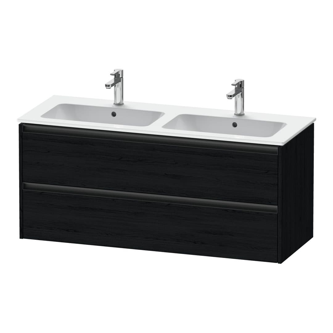 Duravit Ketho.2 – Έπιπλο Νιπτήρα – 1280 mm, 2 συρτάρια – Black oak Matt, Decor (K25266016160000)