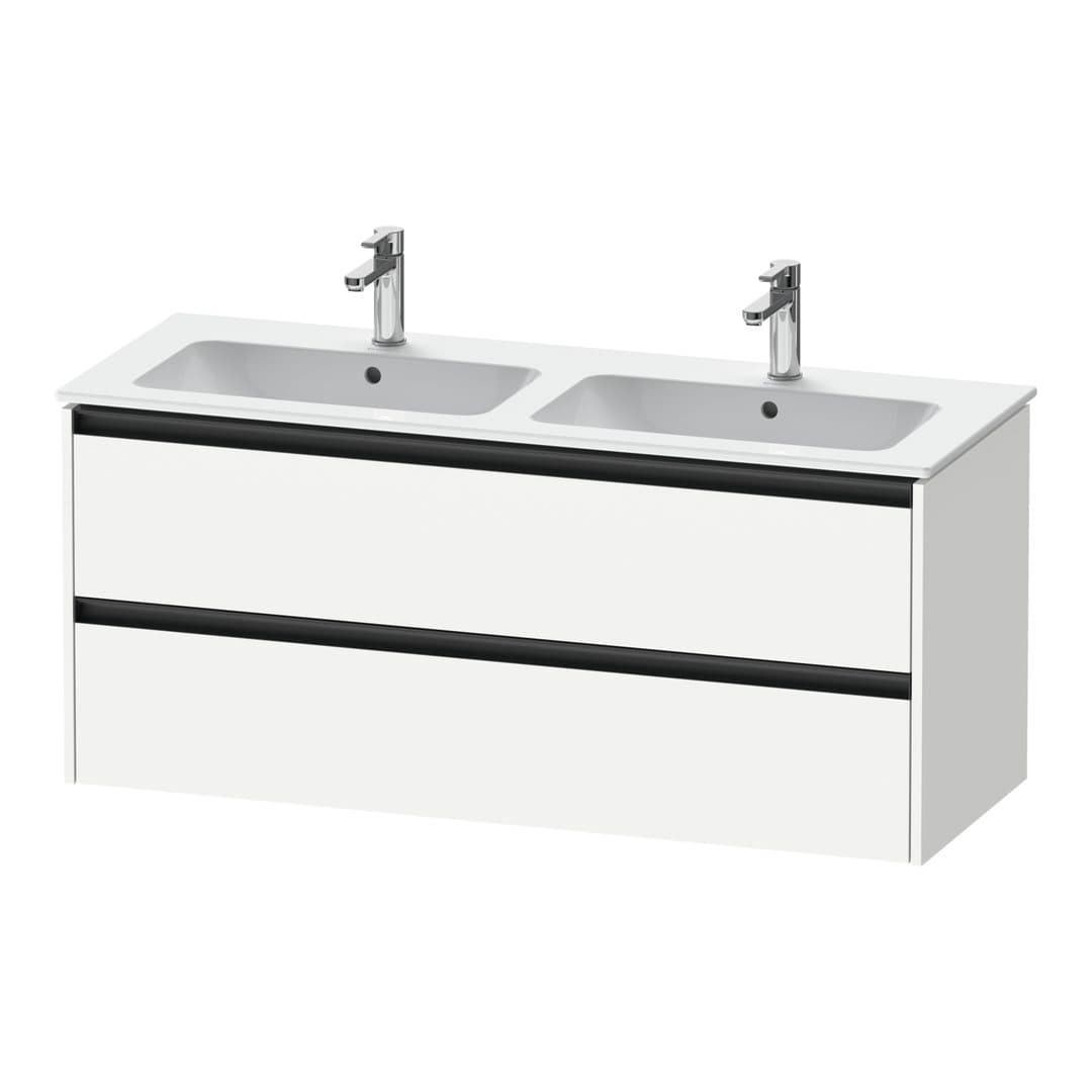 Duravit Ketho.2 – Έπιπλο Νιπτήρα – 1280 mm, 2 συρτάρια – White Matt, Decor (K25266018180000)